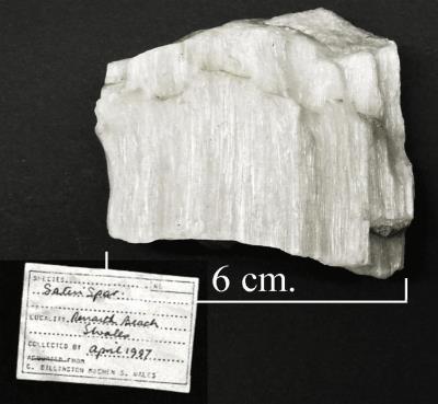 Gypsum, satin spar var. Penarth. Bill Bagley Rocks and Minerals